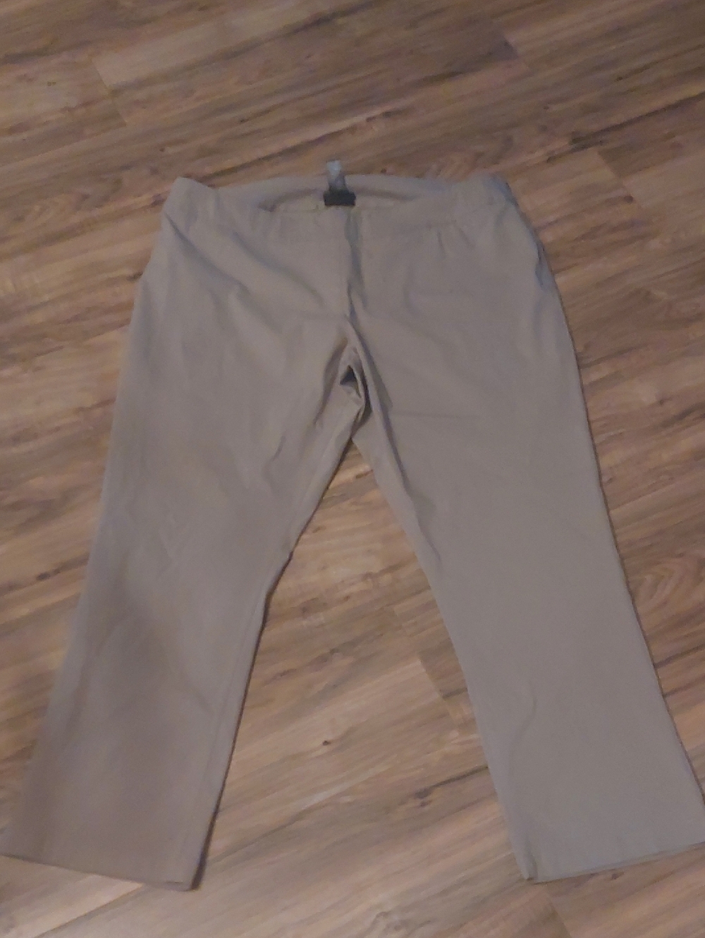 SlimSation By Multiples Khaki Pull On Relaxed Leg Pants Plus Sz 24W
